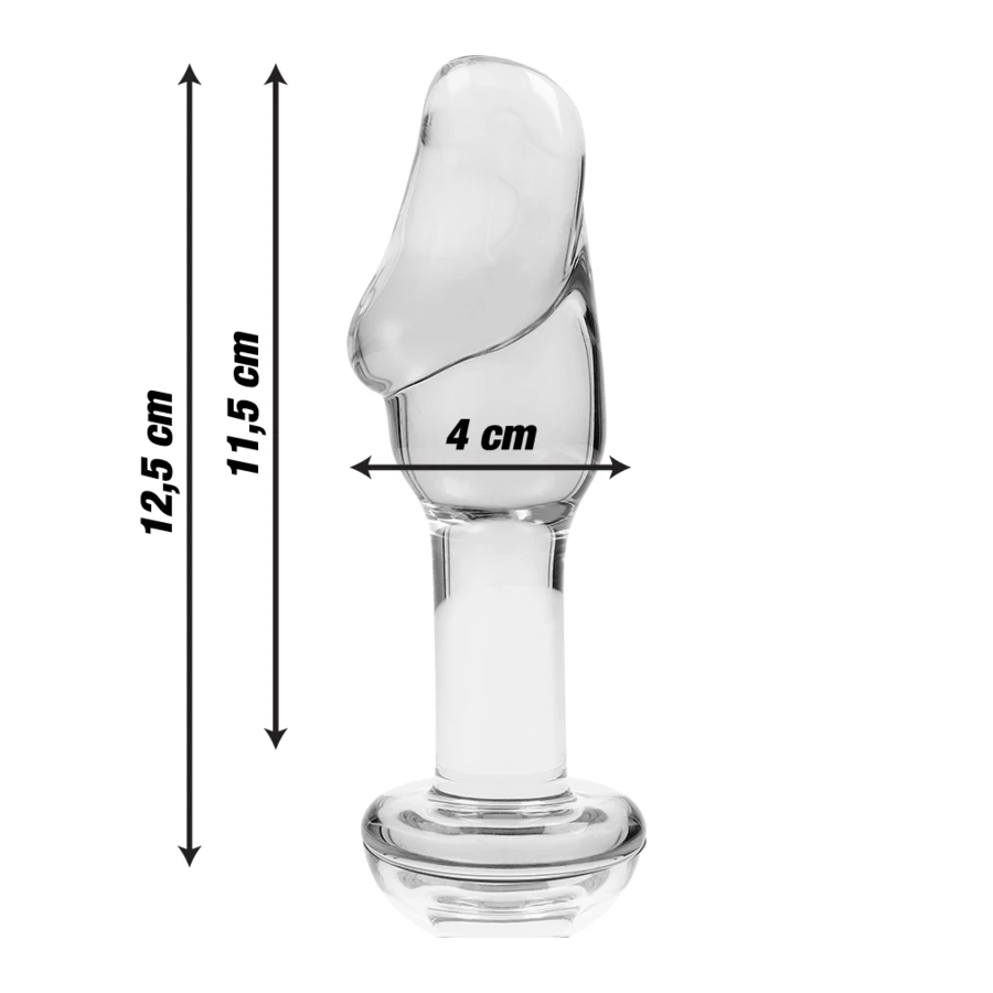 NEBULA SERIES BY IBIZA - MODELL 6 ANALPLUG BOROSILIKATGLAS 12,5 X 4 CM ROSA